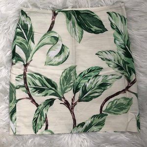 Ann Taylor Tropical Palm Leaf Linen Blend Skirt